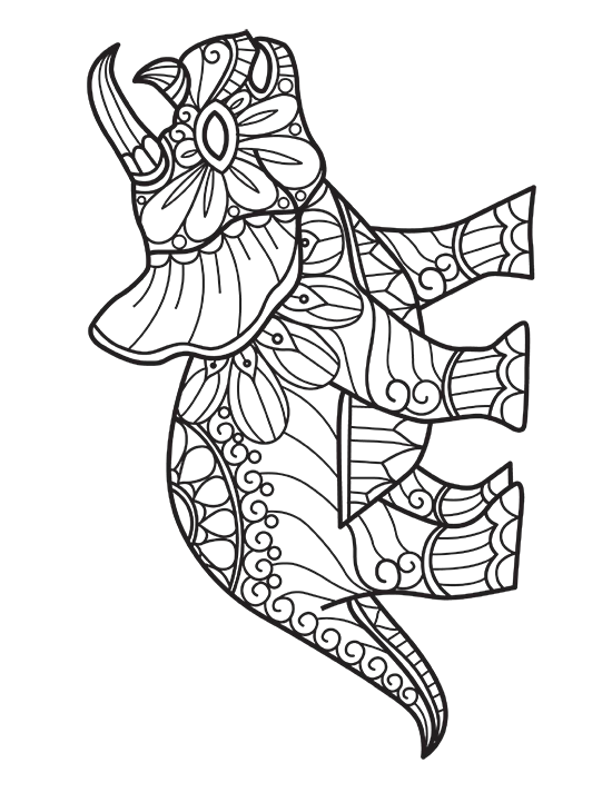 animal adult coloring page