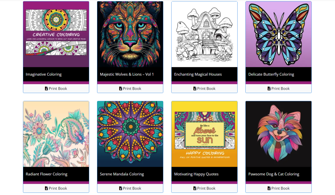 Bulk adult coloring books