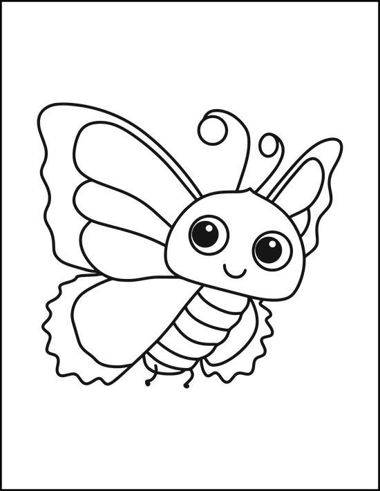 Bring friendly butterfly pages to life with fun, easy shapes