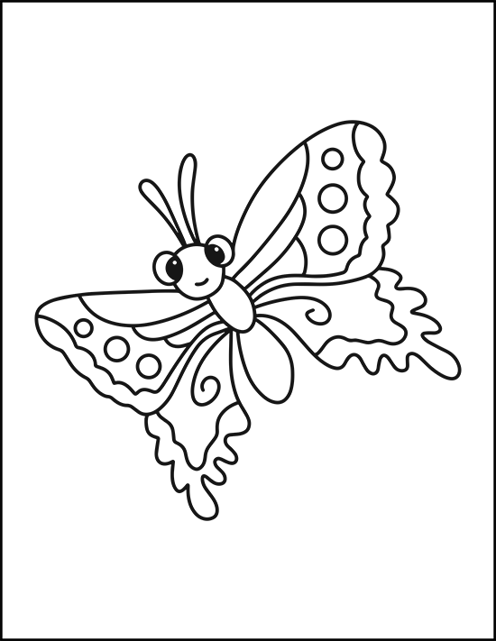 Color adorable butterfly drawings with sweet patterns