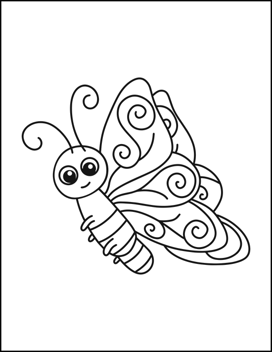 Color whimsical butterfly pages with magical wing details