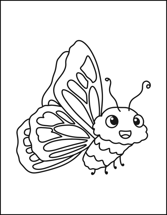 Print charming butterfly sheets with gentle, flowing lines