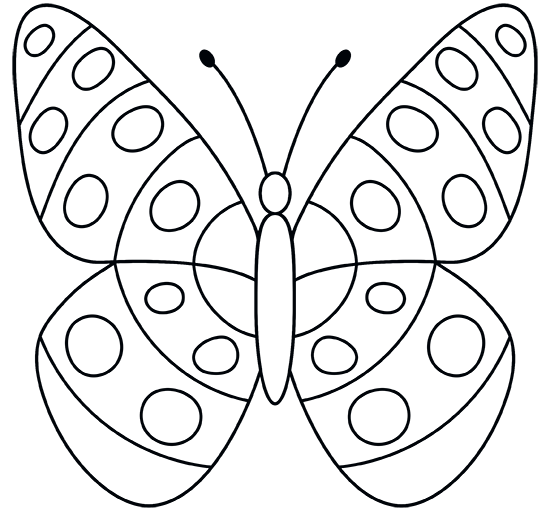 Color joyful butterfly drawings with pretty, bold outlines