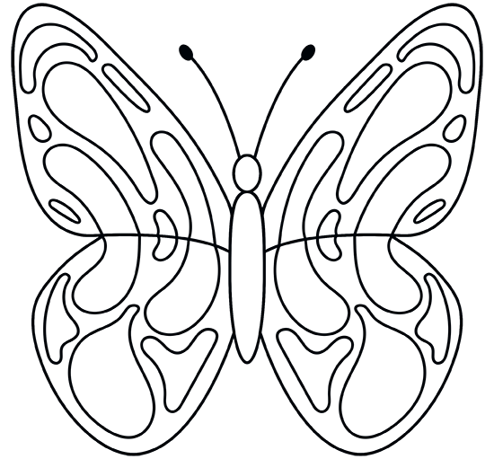 Create lovely butterfly coloring with soft, curvy patterns