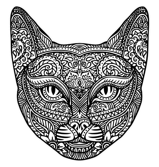 Cat coloring page with graceful cats