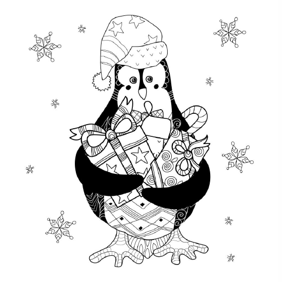 Print Christmas Adult Coloring Page