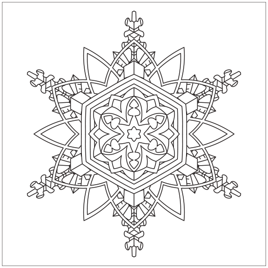Print Christmas Adult Coloring Page