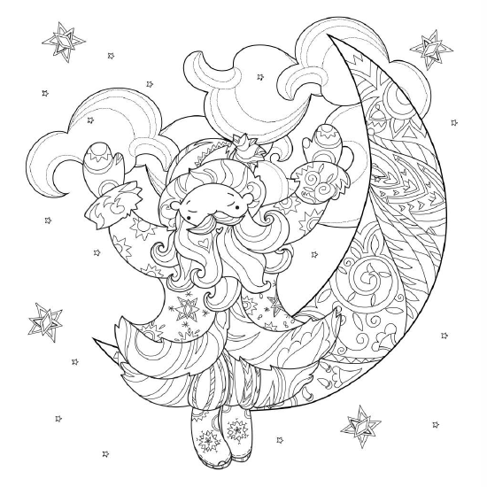 Print Christmas Adult Coloring Page