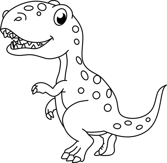 Free printable cartoon dinosaur coloring pages.
