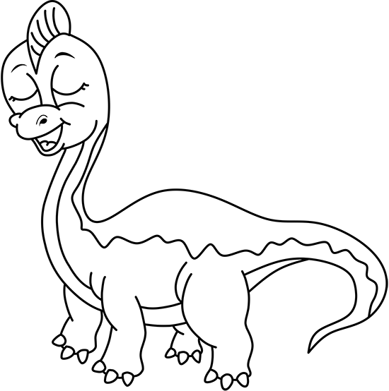 Playful cartoon dinosaur