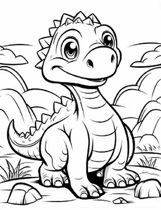 Friendly dinosaur for kids