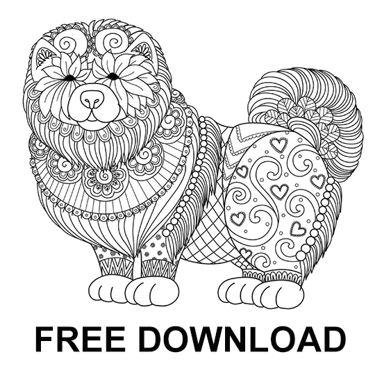 Dog coloring pages for adults free