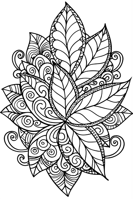 Relaxing adult designs with flowing lines