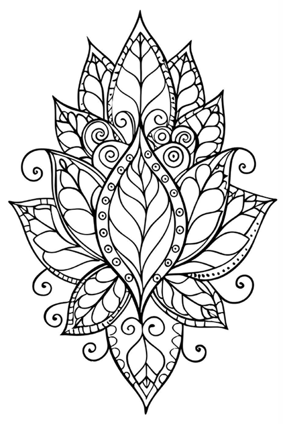 Relaxing creative easy coloring pages