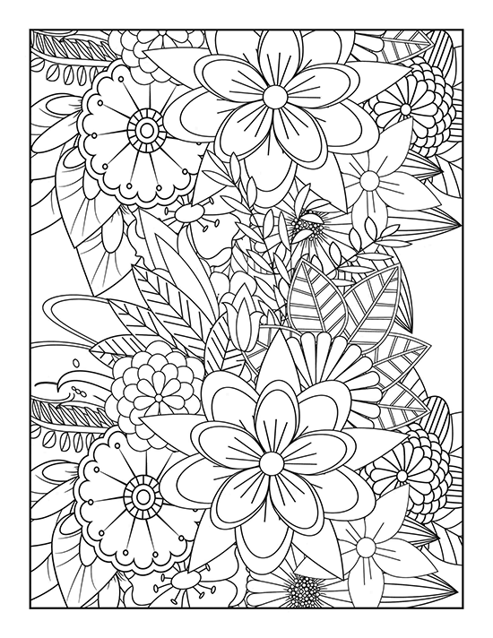 Graceful flower coloring page