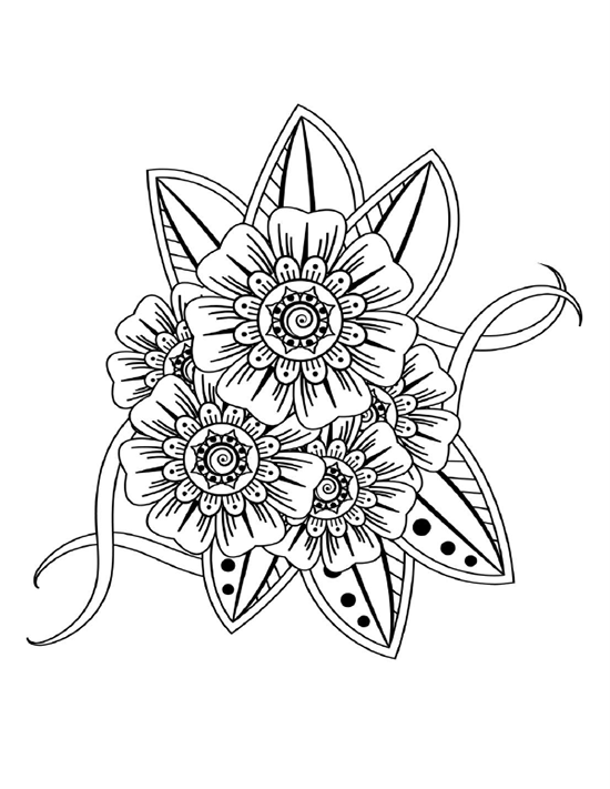 Flower mandala coloring page
