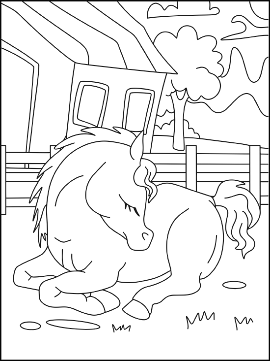 Horse coloring page 1