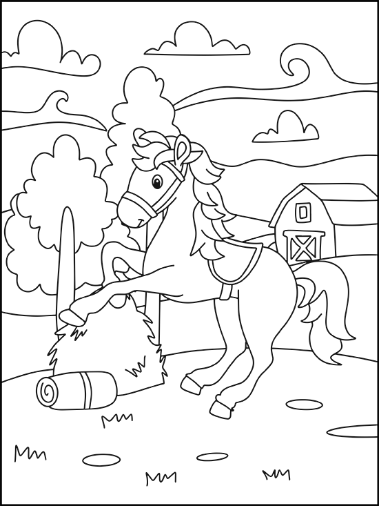 Horse coloring page 2
