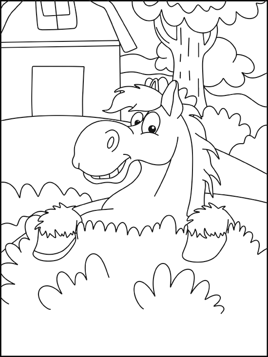 Horse coloring page 3