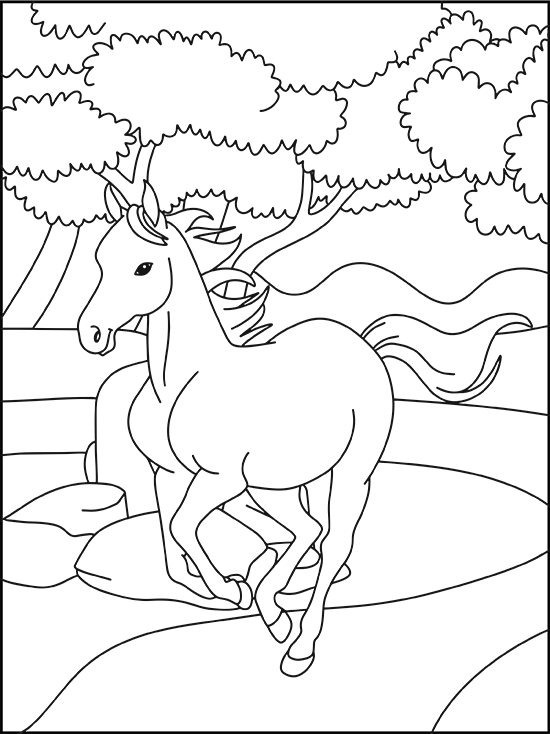 Horse coloring page 6