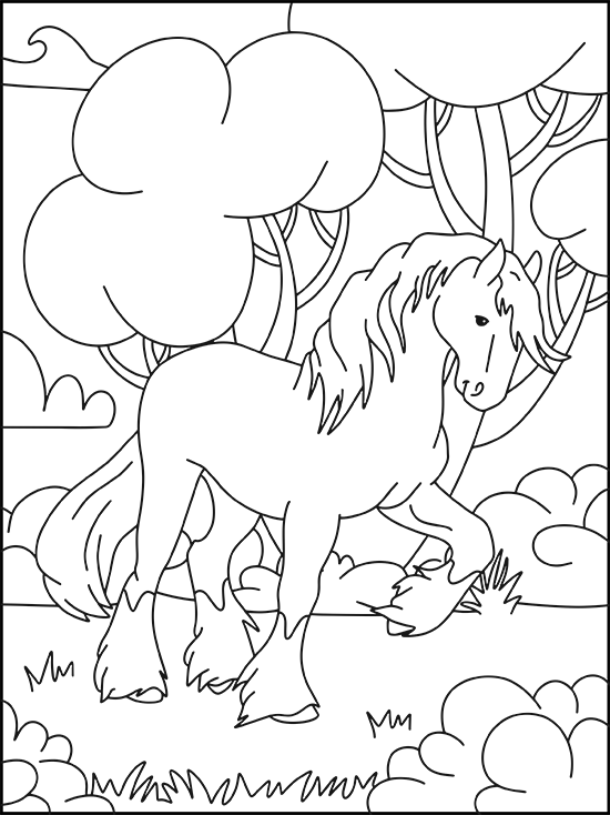 Horse coloring page 7