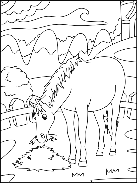 Horse coloring page 8