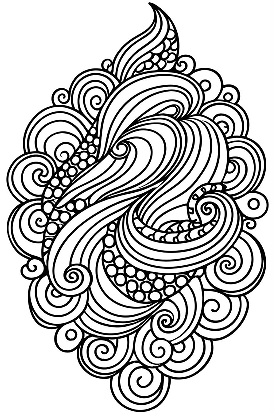 Easy peaceful mandala coloring page for mom