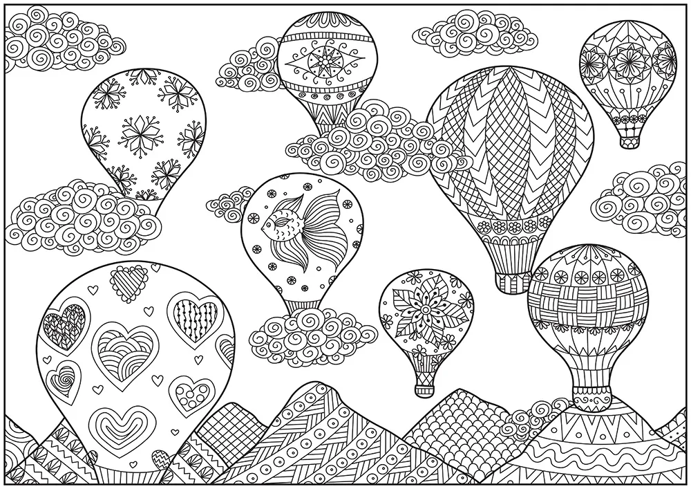 Adult coloring book page for mom