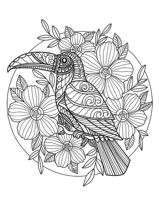 Animal coloring page for mom