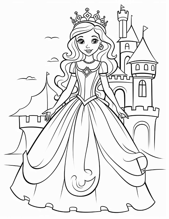 Princess Coloring Page