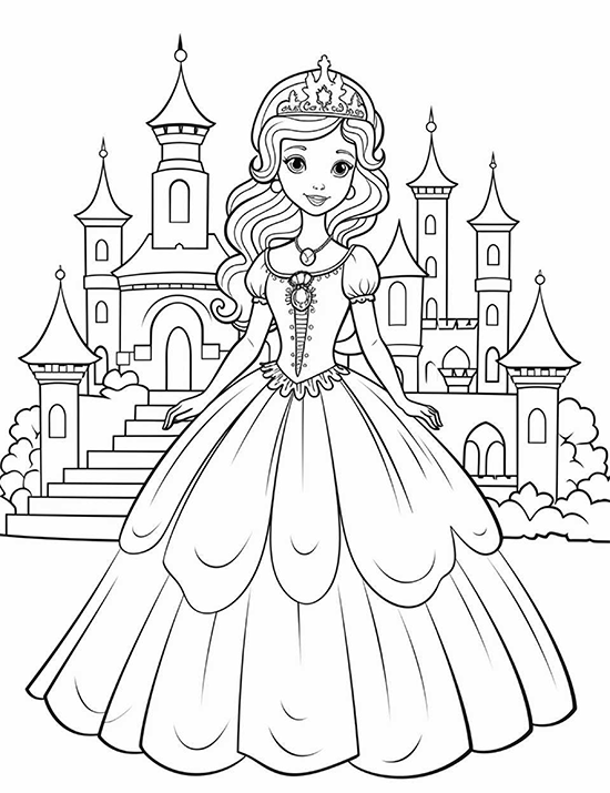 Princess Coloring Page