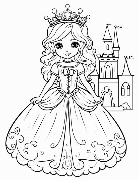 Princess Coloring Page