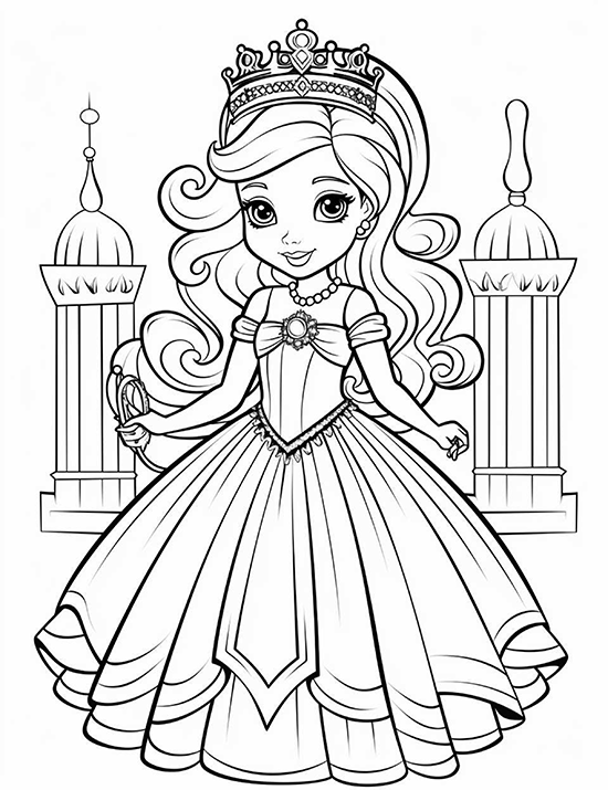Princess Coloring Page