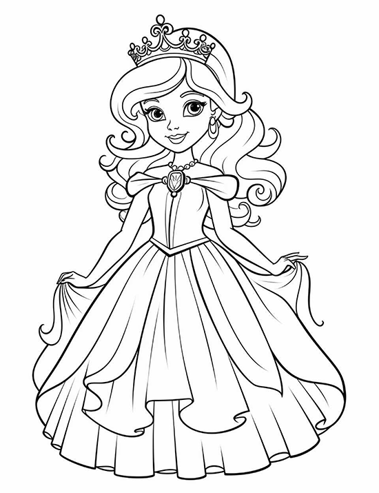 Princess Coloring Page