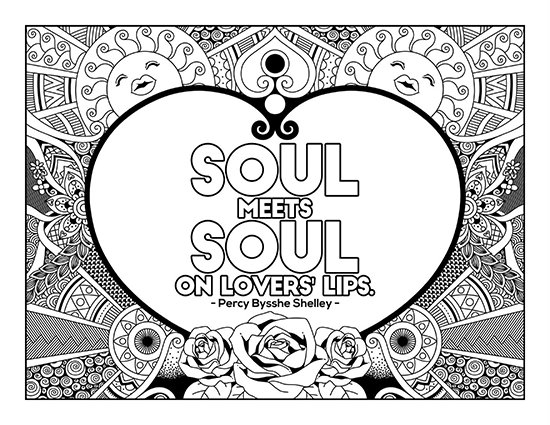 Quote coloring page for adults