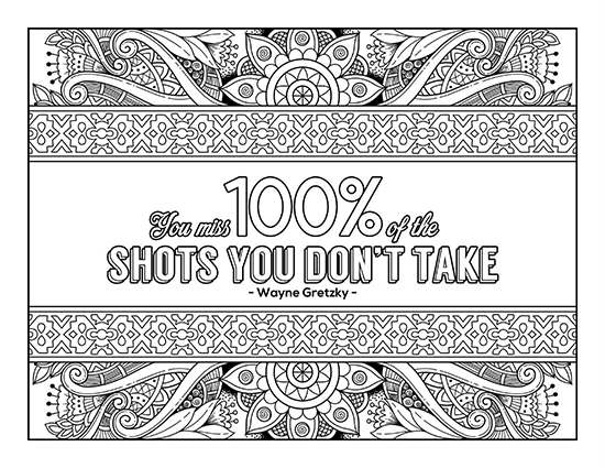 Quote coloring page for adults