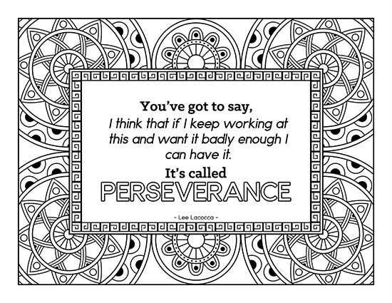 Quote coloring page for adults