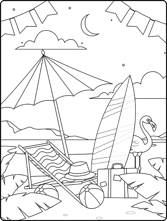 Summer Coloring Pages