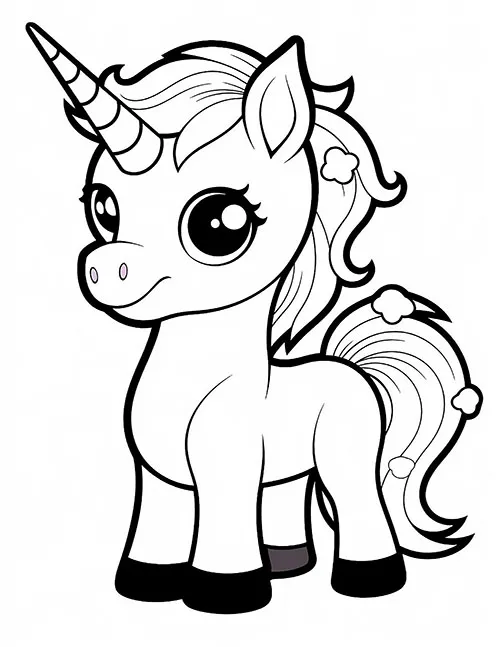 A cute unicorn excited to play with their friends