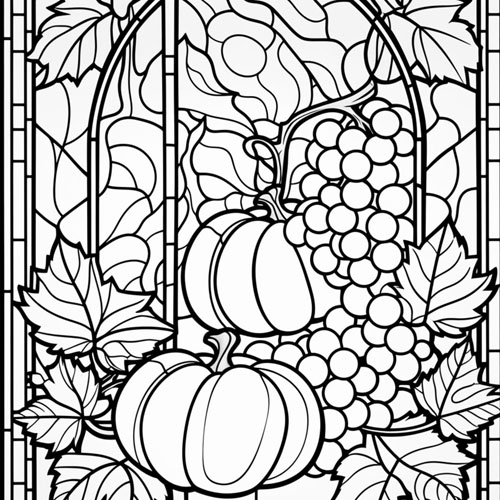 Cosy Stained Glass Fall