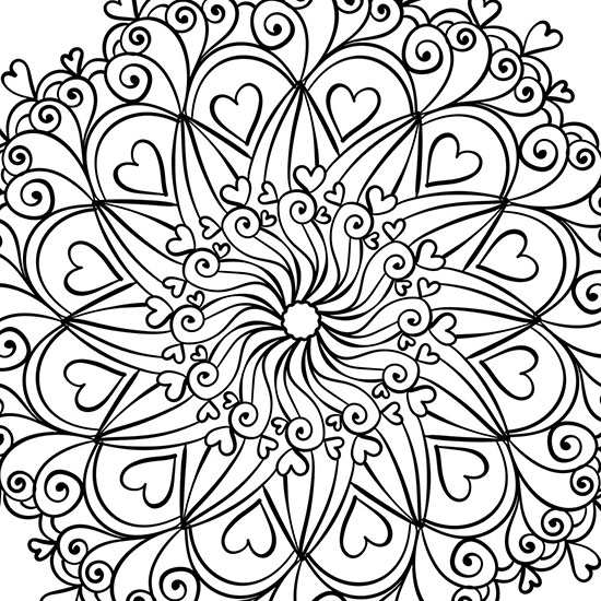 Romantic Valentines Mandalas