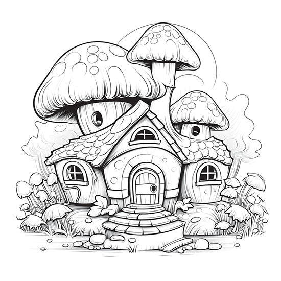 Enchanted Houses Coloring Book