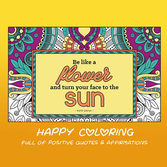 Positive Quote Coloring Book