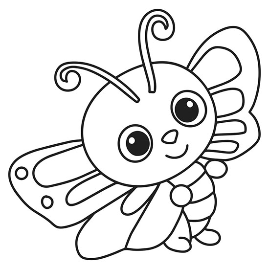 Adorable Butterfly Coloring