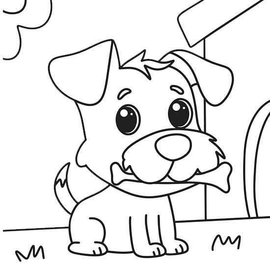 Adorable Dog Coloring Pages