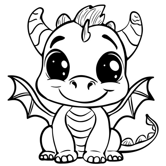 Baby Dragon Coloring Pages Vol - 1