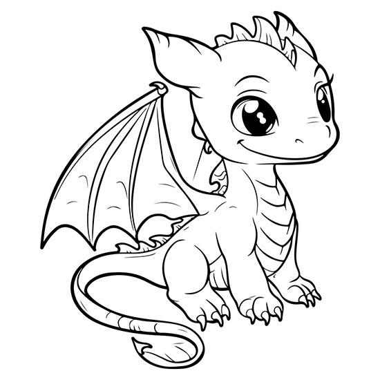 Baby Dragon Coloring Pages Vol - 2