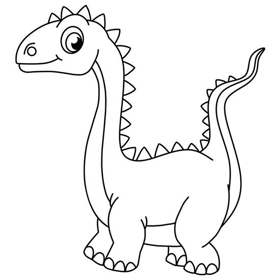 Cartoon Dinosaur Coloring