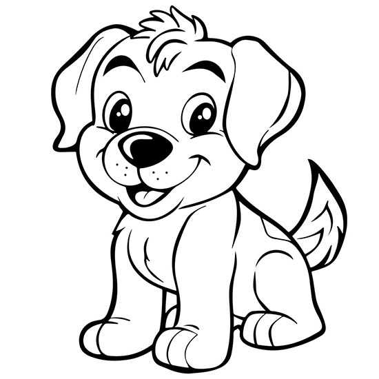 Cute Dog Coloring Pages - Vol 1