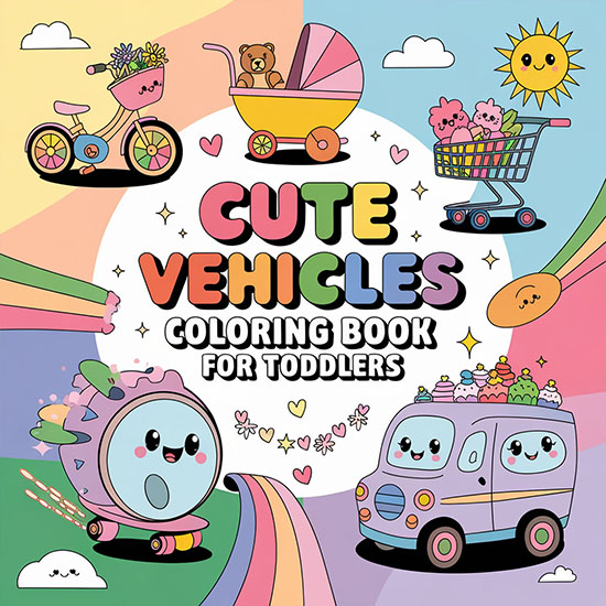 Cute Vehicle Coloring Vol 2